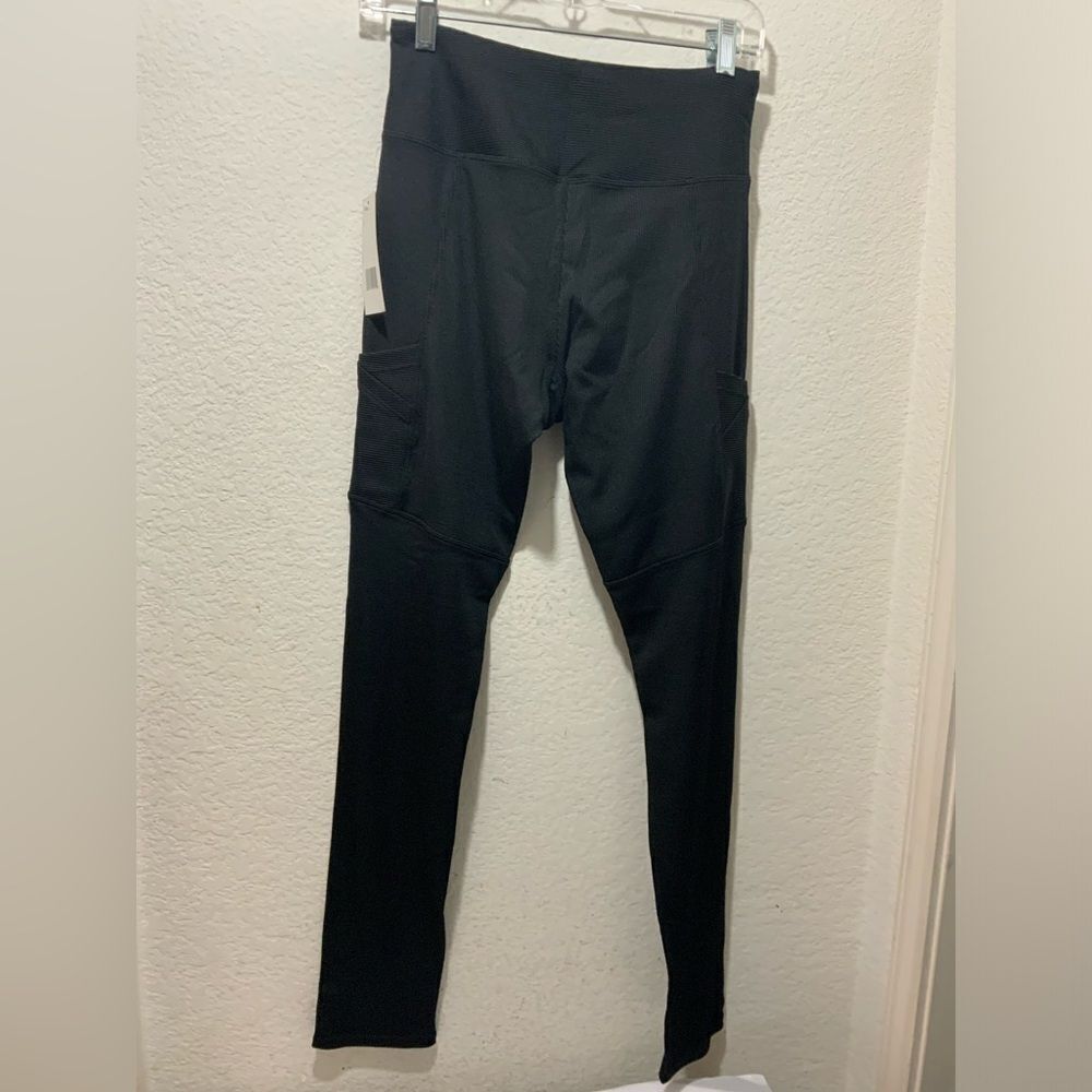 NWT Tahari Sport Women's Size M Black Pants Leggings Pockets Stretch $88